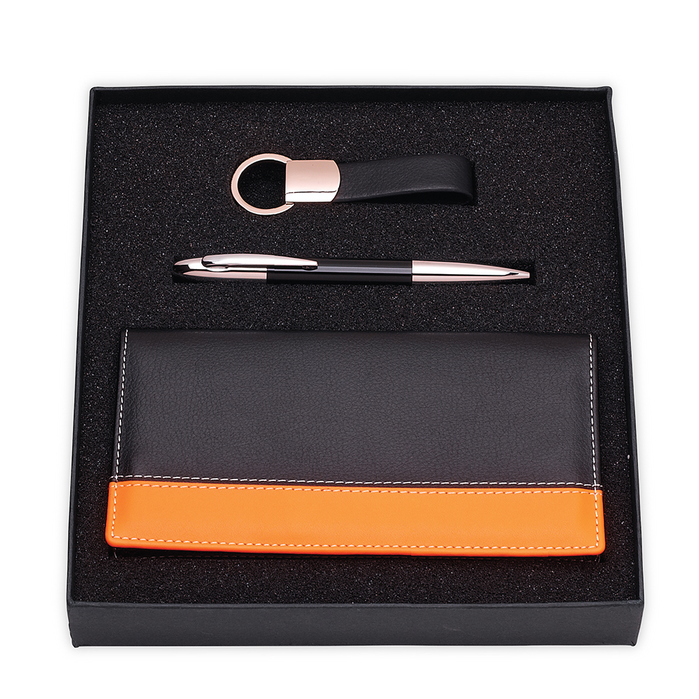  Juego de cartera, llavero y bolígrafo